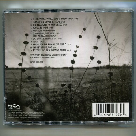 2005 George Strait "Somewhere Down In Texas" CD - Picture 2 of 2